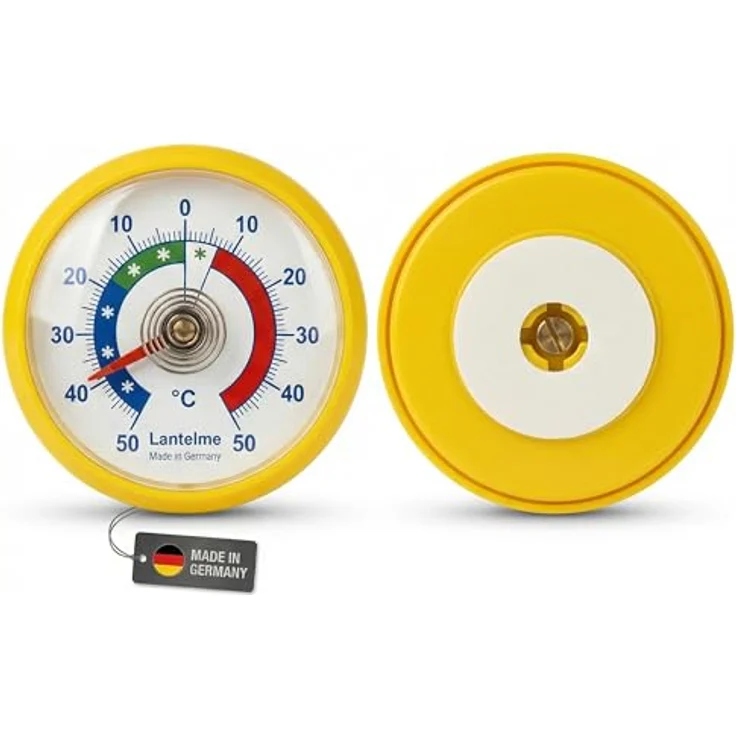 Lantelme Kühlschrankthermometer 3er Set, Selbstklebend mit Temperaturanzeige -50°C bis +50°C, robuster Kunststoff, Farbauswahl – Bild 8