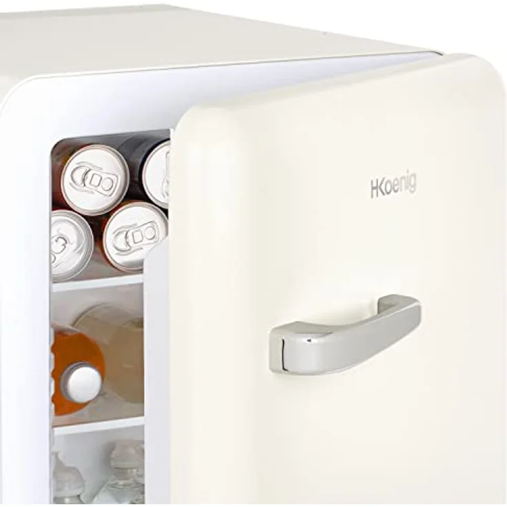 H.Koenig Mini Bar Vintage 31L Toad8, Mini-Kühlschrank, kompakt, Temperatur einstellbar 6°-15°C, 24dB, cremefarben – Bild 5