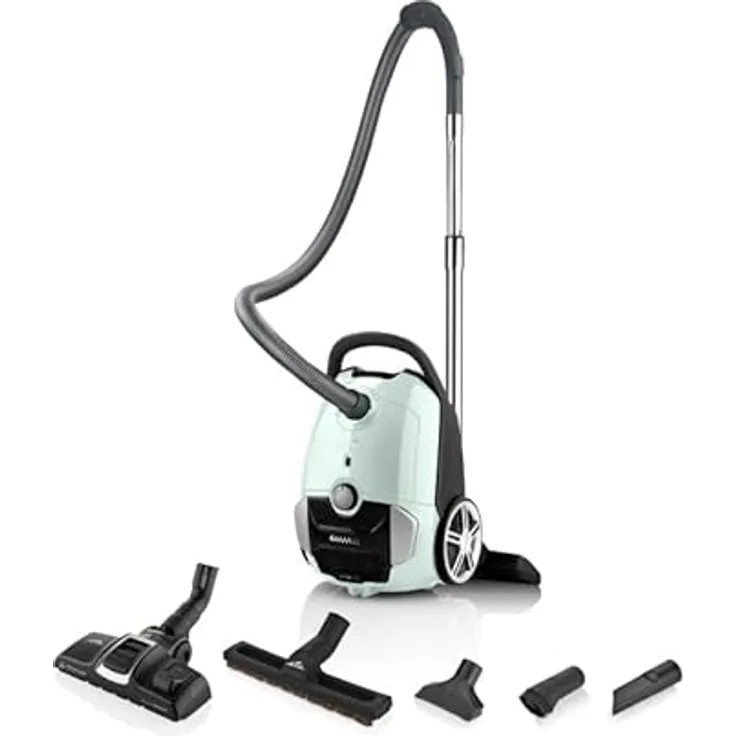 ETA Beutelstaubsauger Avanto, 800 W mit HEPA 12 Filter, 10 m Aktionsradius, 3 l Volumen, leise (69 dB), inkl. Parkett-, Polster- & Kombidüse