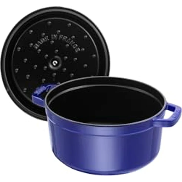 Staub 1102091 Cocotte, 20 cm rund, Bräter aus Gusseisen, dunkelblau – Bild 4