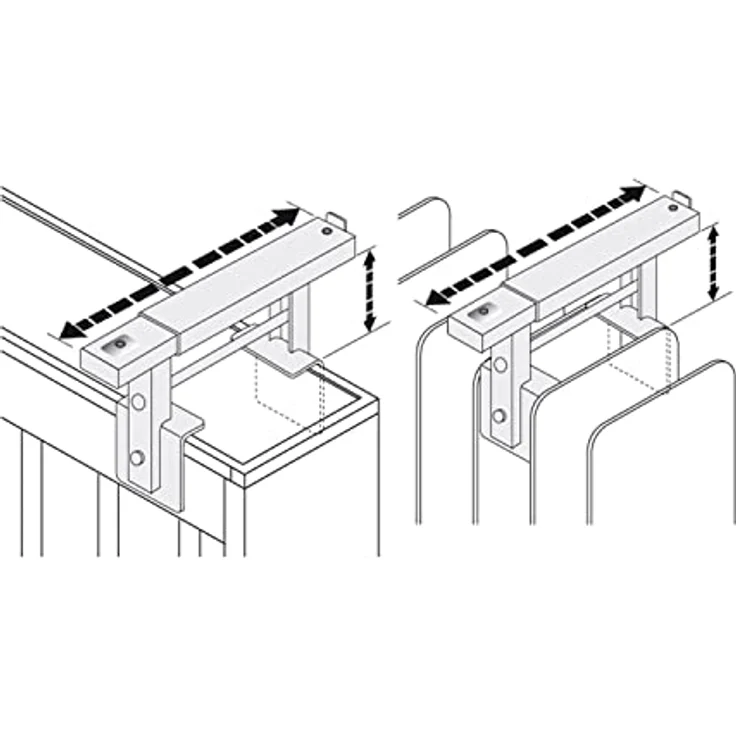 siwitec Universal-Heizkörperkonsole 260 x 35 x 1,5 mm im 2er-Set, vormontiert, weiß, Heizkörperkonsole – Bild 3