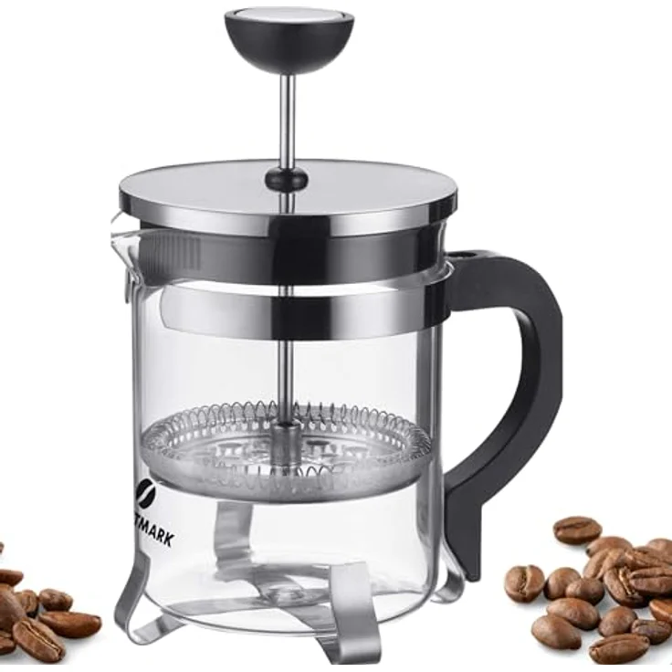 Westmark Kaffeebereiter French Press, 500 ml, Glas-Rostfreier Edelstahl, Brasilia, Silber-Schwarz, 24702260 – Bild 2