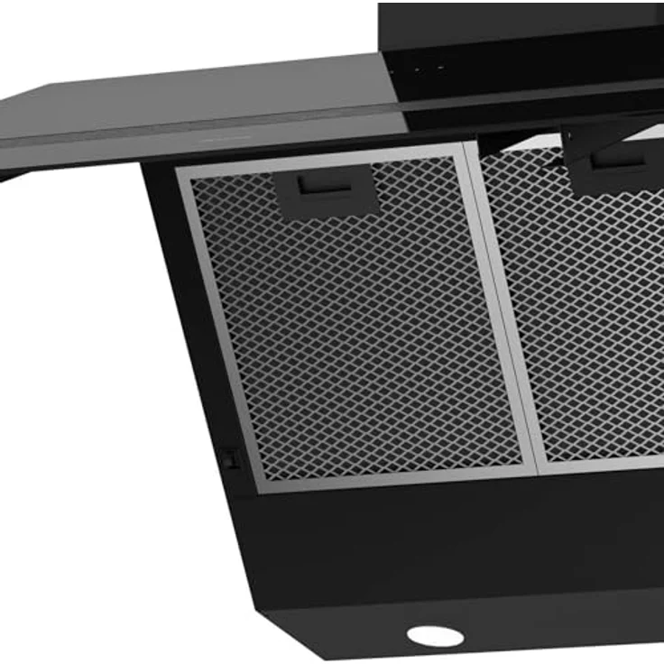 Oranier ALIS75S2, Kopffrei-Wandhaube 75 cm, schwarze Dunstabzugshaube mit LED-Beleuchtung, 3 Leistungsstufen, Touch-Control – Bild 3