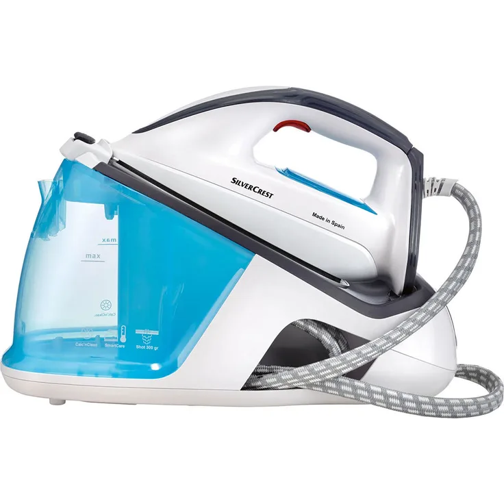 SilverCrest Dampfbügelstation Bügeleisen EASY TEMP Best »SDBE 2400 A1« 2400Watt, mit SmartCare-Technologie und keramikbeschichteter Bügelsohle