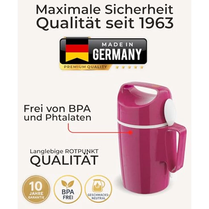 ROTPUNKT Isolierkanne DIRK 850, 0,85 l, BPA-frei, phthalatfrei, isolierend, inkl. Löffel – Bild 6