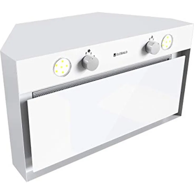 GLOBALO Dunstabzugshaube, Einbauhaube für Küche, mit Beleuchtung, Einbaubreite 60 cm, 3 Leistungsstufen, Weiß [Energieklasse B] 45 dB 570 m3/h