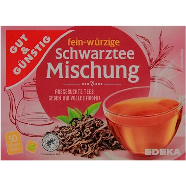 Gut & Günstig fein-würzige Schwarztee Mischung, 12er Pack (12 x 87.5g) – Bild 1