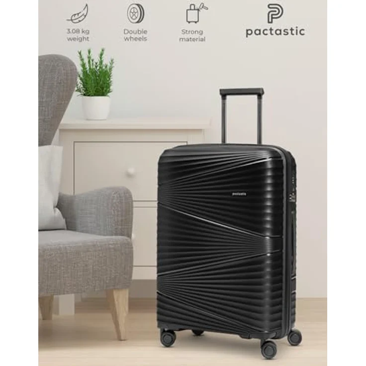 Pactastic Collection 02 THE MEDIUM, 4 Rollen Trolley 67 cm, schwarz, 100% Polypropylen – Bild 6