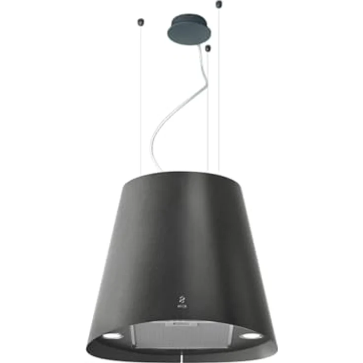 Elica Juno Urban Inselhaube 50 cm, Dunstabzugshaube in Gusseisenoptik, 3 Leistungsstufen, inkl. Aktivkohlefilter und LED-Beleuchtung – Bild 1