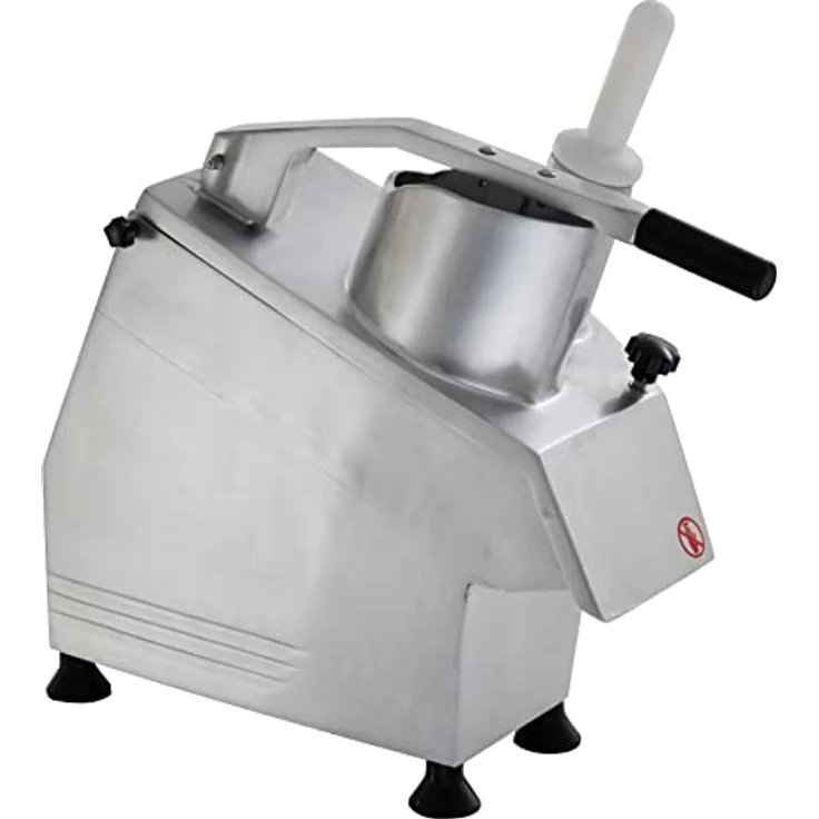 GastroHero Gemüseschneider, elektrischer Gemüse-Cutter mit 300 kg/h Leistung, 5 Scheiben Ø 2-7 mm, Aluminium, für Gastronomie – Bild 3