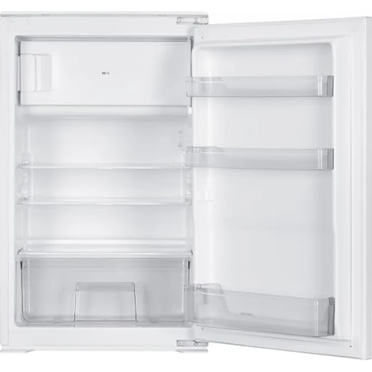 homeX CFB1181E Einbaukühlschrank mit Gefrierfach, 118 Liter, Schlepptürtechnik, LED-Beleuchtung, leise mit 37 dB, für 88 cm Nische – Bild 9