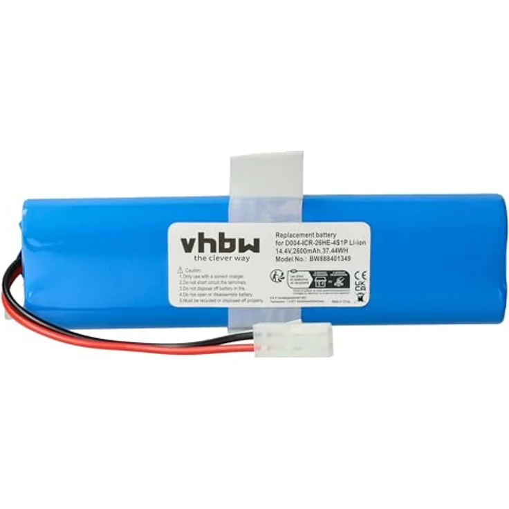 vhbw Akku Ersatz für Rowenta SS-2230002528, D043-INR-M26-4S1P, 2600 mAh, 14,4 V, Li-Ion für Staubsauger – Bild 3