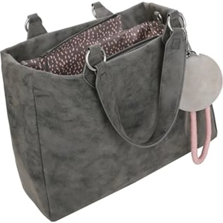 Fritzi aus Preußen Izzy Vintage Shopper Tasche, 42 cm, 100% Polyurethan, schwarz – Bild 6
