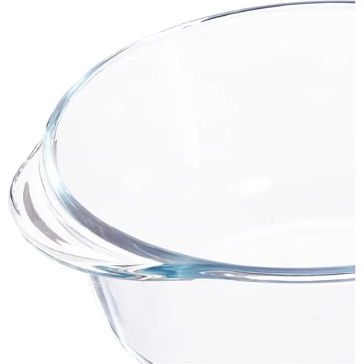 Pasabahce Borcam Auflaufform mit Deckel, 840 cc, Glas & Silikon, runde Form – Bild 4