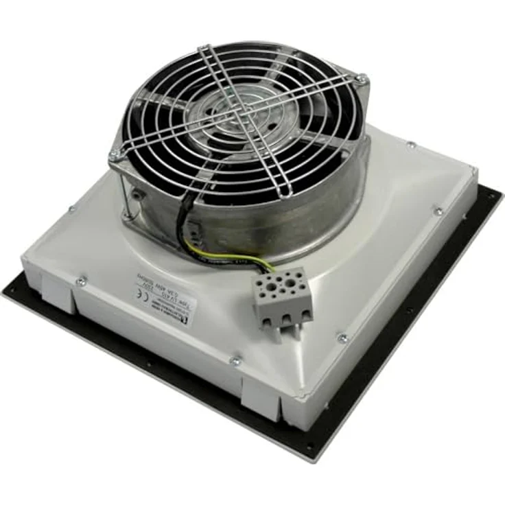 Elmeko Filterlüfter LV 410, Belüftungsventilator mit 250 m³/h Luftdurchsatz, IP54, lichtgrau, 45 Watt, 52 dB – Bild 1