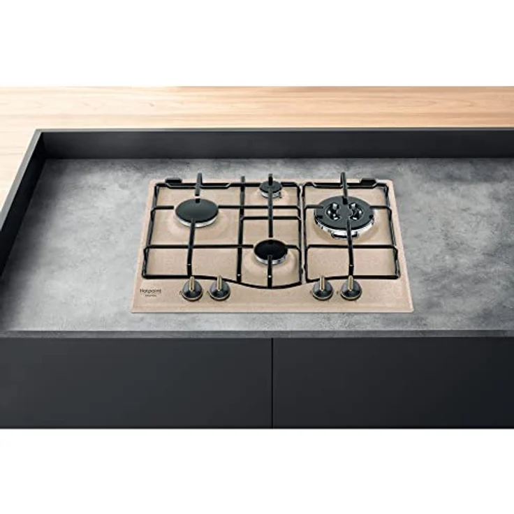 Hotpoint PCN 640 T (AV) R /HA, Gaskochfeld, integriert, 60 cm, emailliert, 4 Zonen, Hafer – Bild 2