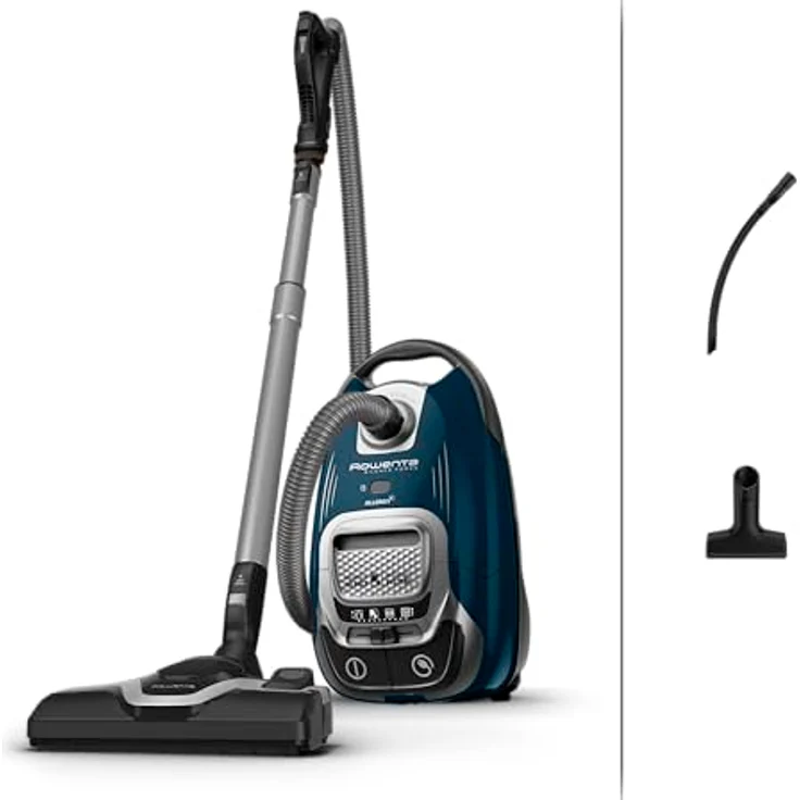 Rowenta RO7451 Silence Force Effitech Bodenstaubsauger mit Beutel | extrem leise mit 57 dB(A) | effizienter Motor | Dunkelblau – Bild 1