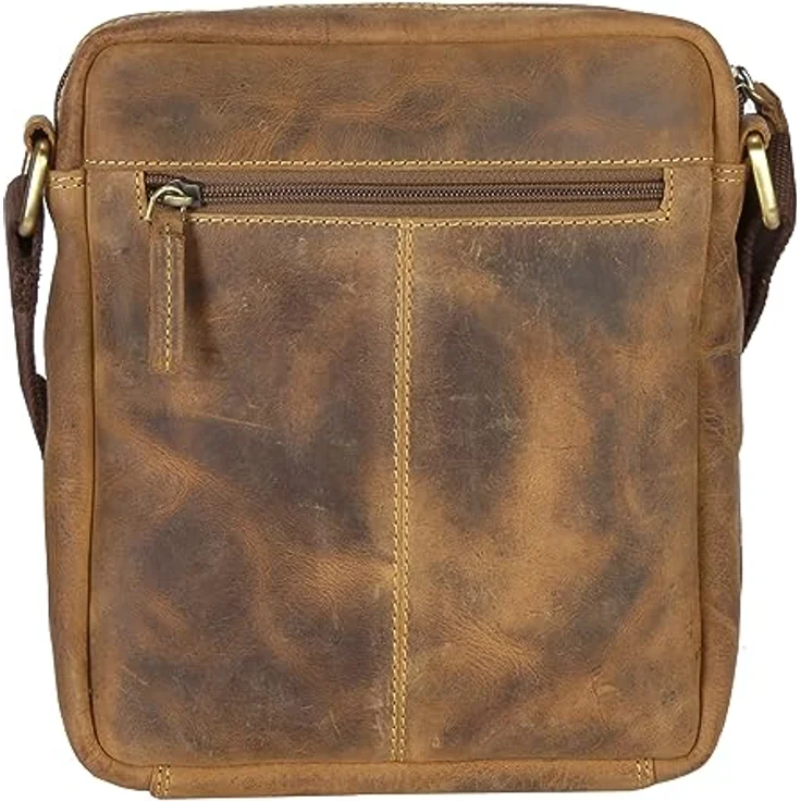 Greenburry Vintage Umhängetasche aus 100% Leder, 20 cm, braun – Bild 4