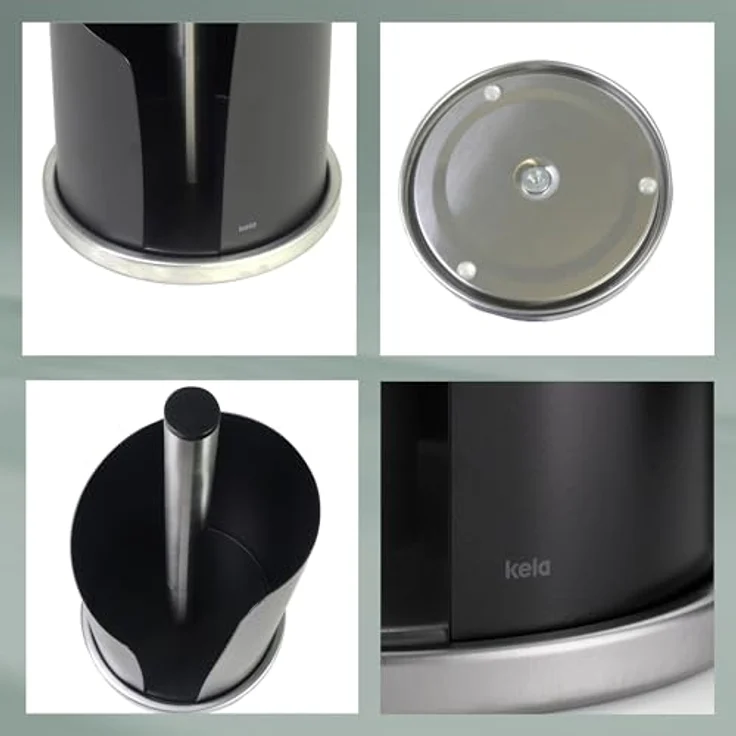 Kela 11200 Küchenrollenhalter, 15 cm Durchmesser, Edelstahl-Metall, Stella, Schwarz – Bild 8