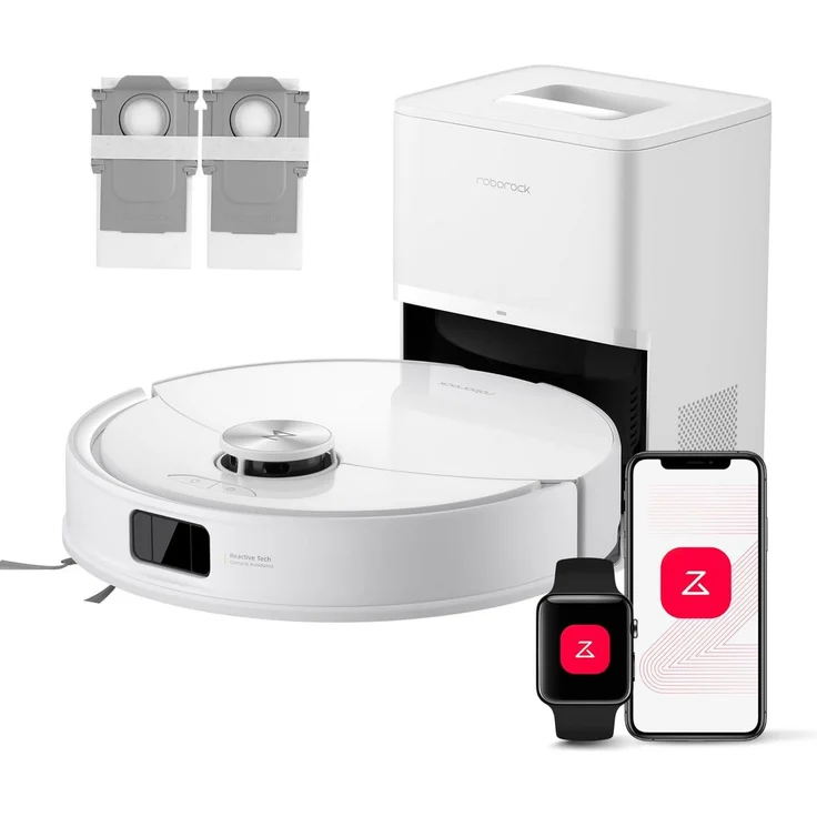 Roborock Saugroboter Q10 S5+, 10.000 Pa HyperForce Saugkraft, Wischfunktion, Auto Lifting Mopping, Dual Anti-Tangle System, selbstentleerend, Schwarz