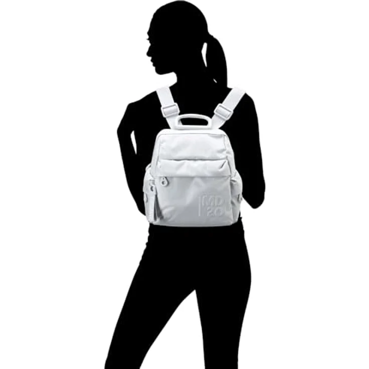 Mandarina Duck MD20 City Rucksack, grau, 27 cm x 14 cm, 100% Polyester – Bild 4