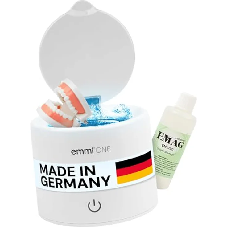 Emag Emmi-One Ultraschallreiniger, 24W, 0.2l, kompakt und leistungsstark für Haushalt und Dentalbereich