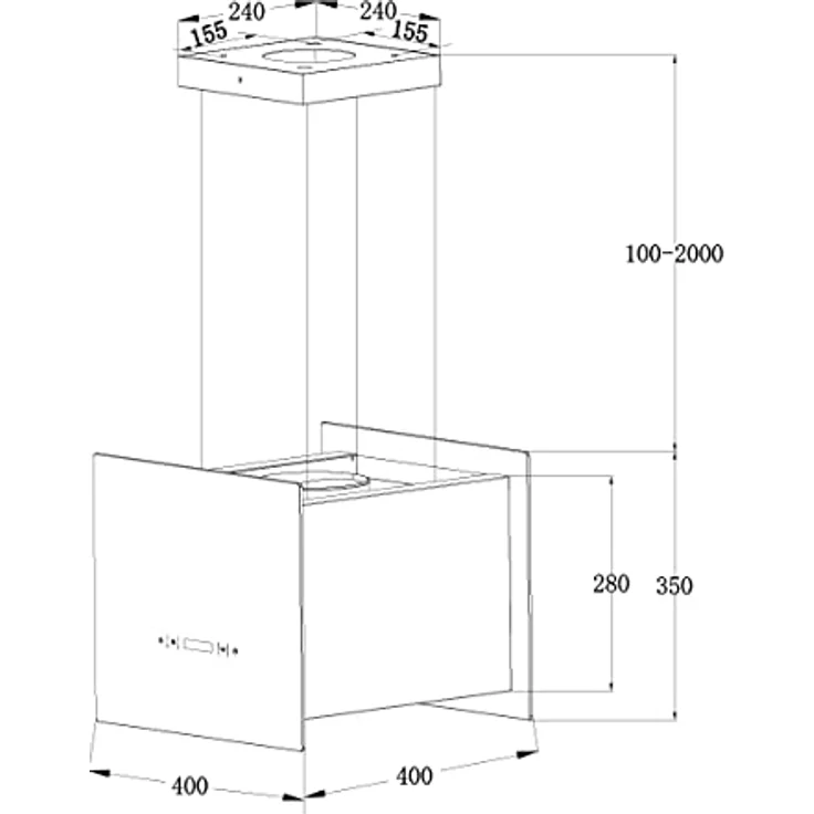 KKT KOLBE Dunstabzugshaube BOX400W, 40cm mit TouchSelect Sensortasten und LED-Beleuchtung, zweifarbig – Bild 6