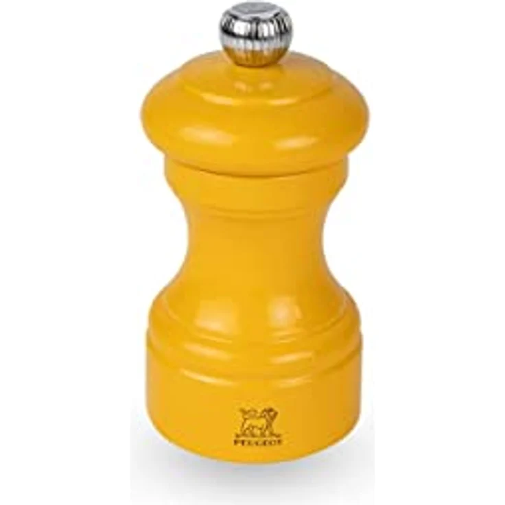 PEUGEOT - Salzmühle Bistro 10 cm - Klassische Mahlgradeinstellung - Aus PEFC-zertifiziertem Holz - Safrangelb lackiert – Bild 1