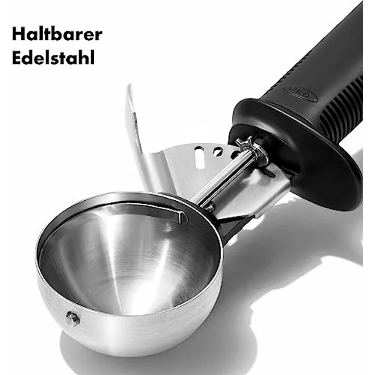 OXO Good Grips Ergonomischer Eislöffel mit praktischem Auswerfer – Edelstahl – 11,7 x 26,7 cm – Bild 2