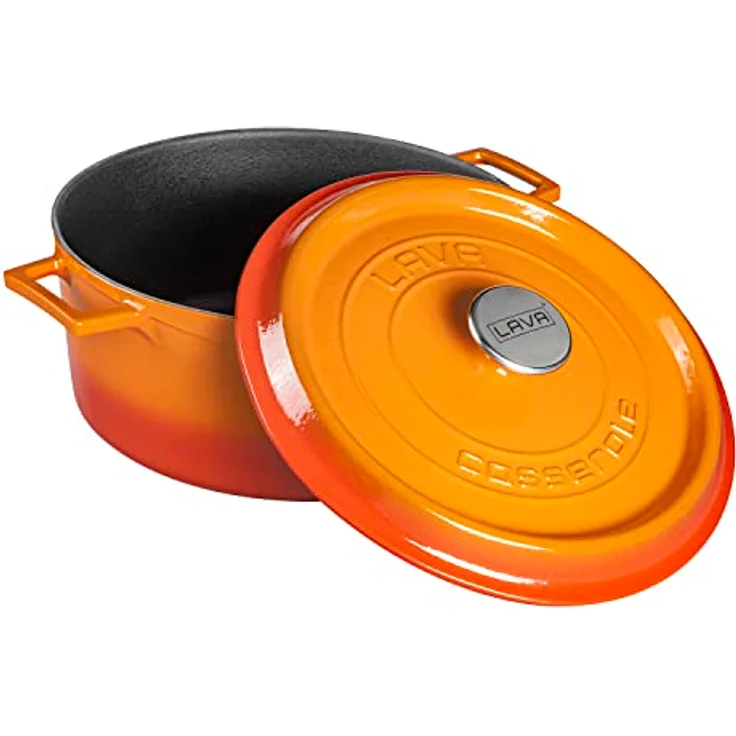 CASSEROLE ROND 280 MM 6.70 LTR LVYTC28K2O ORANGE/BLACK <LAVA> – Bild 2