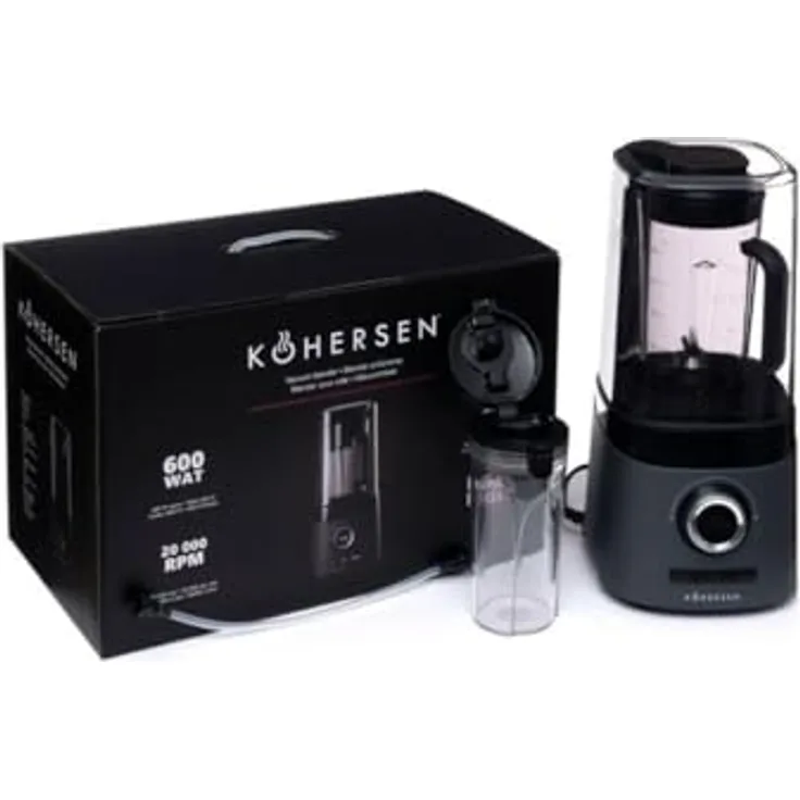 Kohersen Blender próżniowy Kohersen VB1500 (antracytowy), Standmixer, Grau