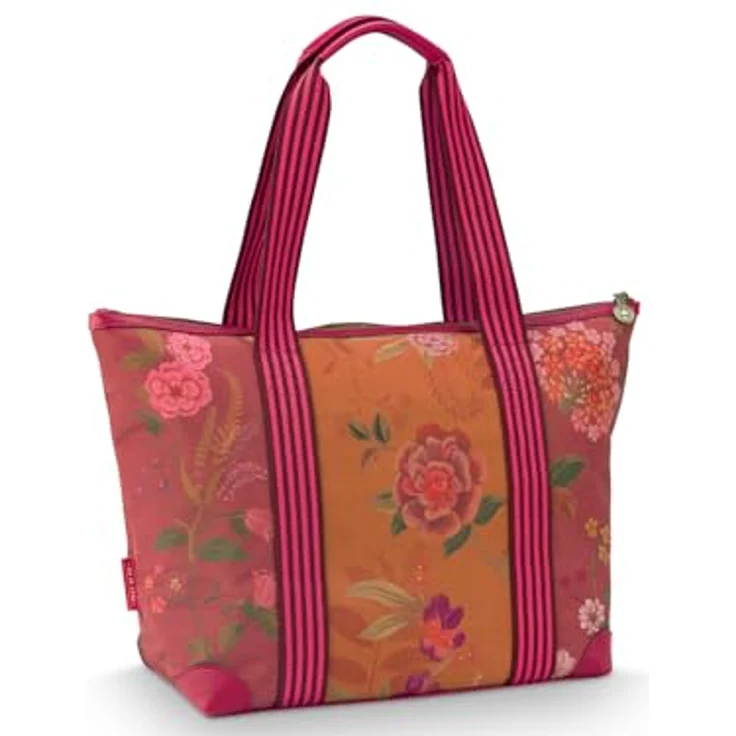 Pip Studio Tilda Bodhi Flower Pink Tragetasche Medium, 47x17x37cm, Satin/PVC Material – Bild 2