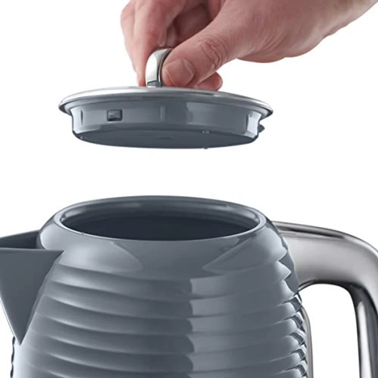 Russell Hobbs Wasserkocher Inspire grau, 1,7l, 2400W, Schnellkochfunktion, optimierte Ausgusstülle, herausnehmbarer Kalkfilter, Wasserstandsanzeige, Teekocher 24363-70 [Amazon Exklusiv] – Bild 4