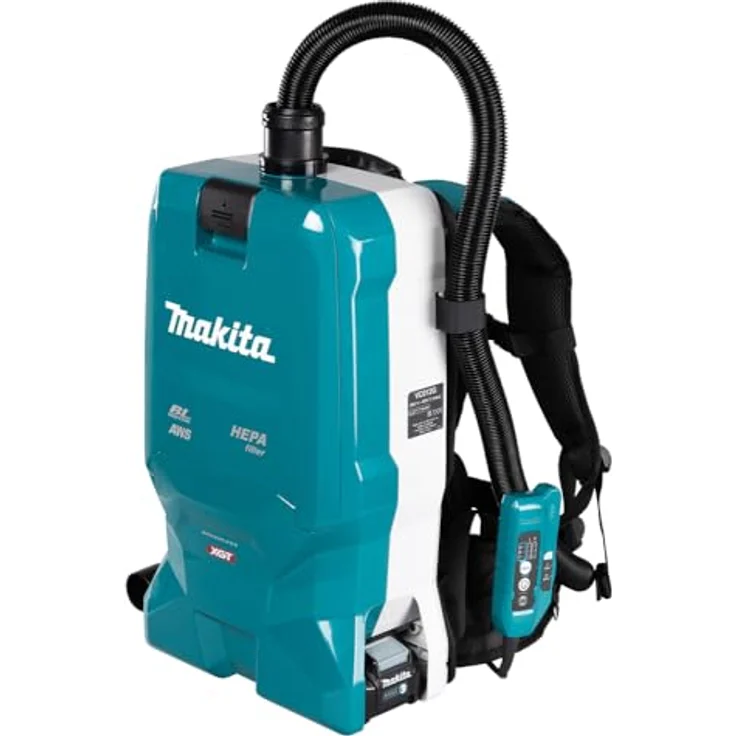 Makita VC012GZ01, Bürstenloser Rucksack-Staubsauger, blau mit 6 Liter Papierstaubbeutel Kapazität – Bild 4