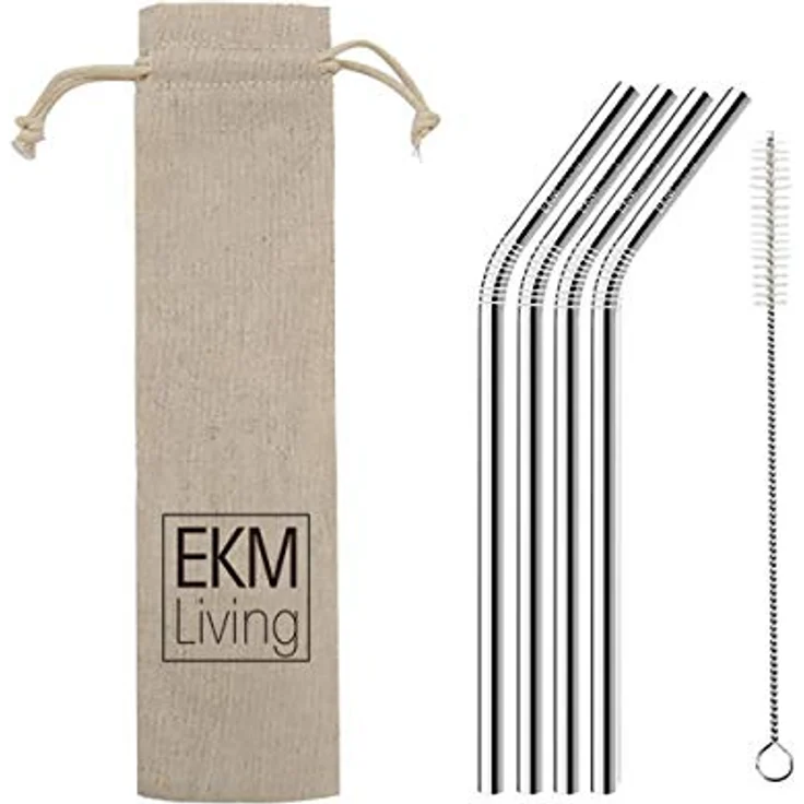 Lares 6018 Tortenring mit Klemmhebel, Durchmesser, Ø 17-30cm Höhe 20 cm + 4er Set EKM Living Edelstahl Strohhalme – Bild 4