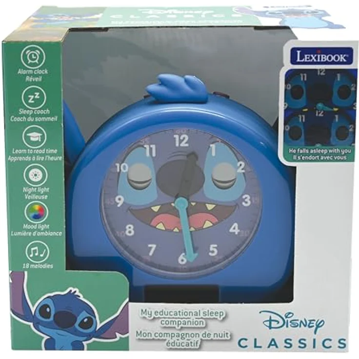 Lexibook Wecker Stitch, mit sanftem Nachtlicht und Nickerchenfunktion, 14 entspannenden Melodien und Sonnenaufgangssimulation – Bild 6