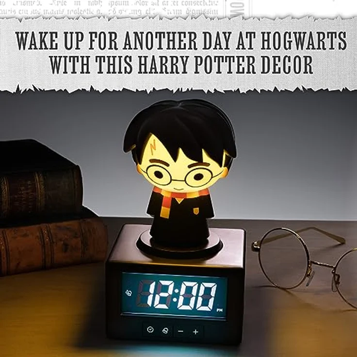Paladone Harry Potter Digitaler Wecker, Nachtlicht und Stimmungslicht mit Weckerfunktion, Schwarz – Bild 2