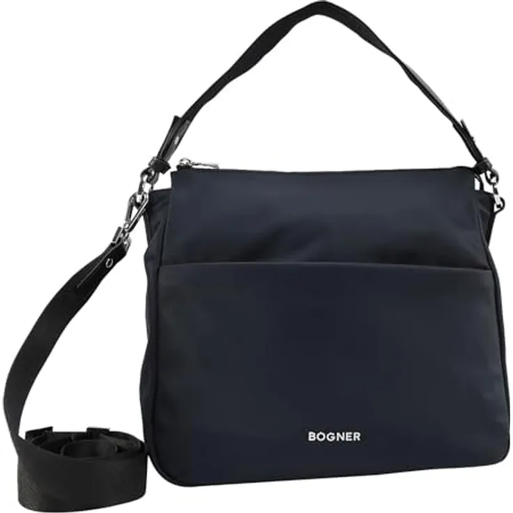 BOGNER Klosters Isalie Hobo MVZ, elegante Handtasche mit hochwertiger Verarbeitung, Schwarz
