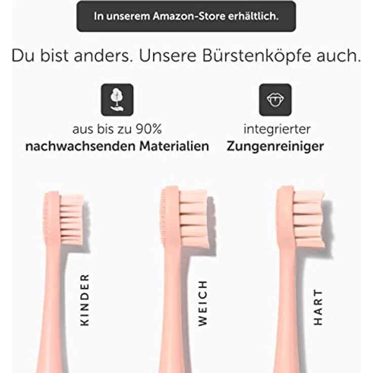 Wondersmile Schallzahnbürste PRO - Elektrische Zahnbürste mit 4 Putzprogrammen - Ultraschallzahnbürste mit smarten Bürstenkopf (1er Set, Atomic Rose) – Bild 4