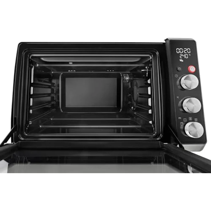 De'Longhi DO34326 Sfornatutto, Elektrobackofen Kleinbackofen 34L, Heißluftbeheizung, 2000 Watt, schwarz – Bild 6