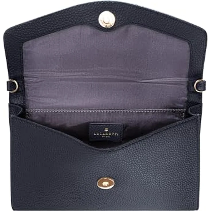 Lazarotti Bologna Leather Clutch, Umhängetasche aus 100% Leder, 23 cm, blau – Bild 6
