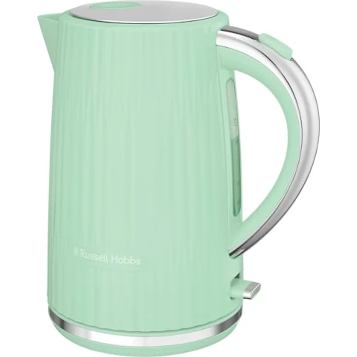 Russell Hobbs Wasserkocher Eden 27364-70, 1.7L, Deckelöffnung per Knopfdruck, Kalkfilter, leuchtender Schalter, Pistazie, 2400W – Bild 1