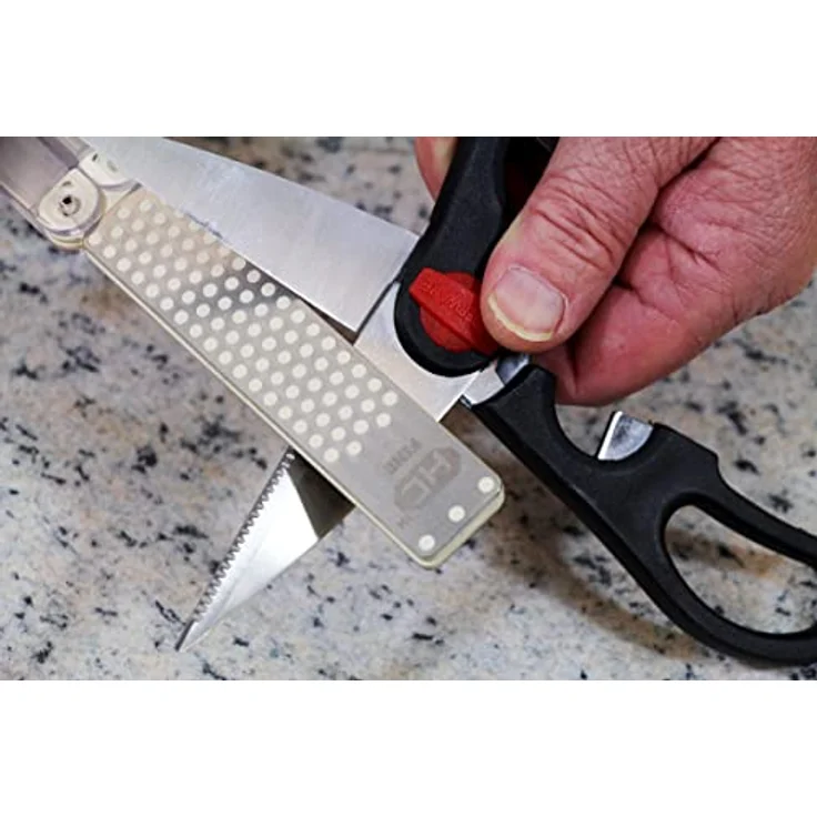 DMT Diafold®-Schärfstein doppelseitig, mit feiner/extrafeiner Hardcoat™-Oberfläche, speziell für Keramikmesser, 1 Stück, FWMEF-H, 24,1 x 12,7 x 8,3 cm – Bild 5
