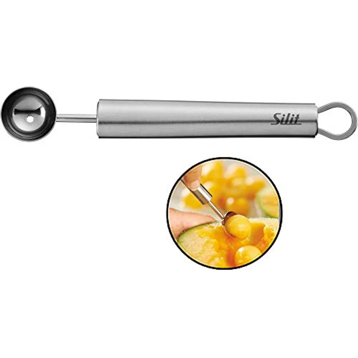 Silit Classic Line Kugelausstecher 16 cm, Melonenausstecher Kugeln, Edelstahl poliert, Melonenlöffel, Aushöhllöffel, spülmaschinengeeignet – Bild 1