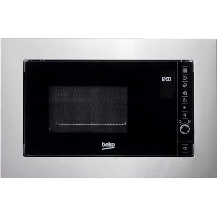BEKO Einbau-Mikrowelle BMOB20231X, 800 W, 20 l, Schwarz, digitale Steuerung, 8 Automatikprogramme, Kindersicherung