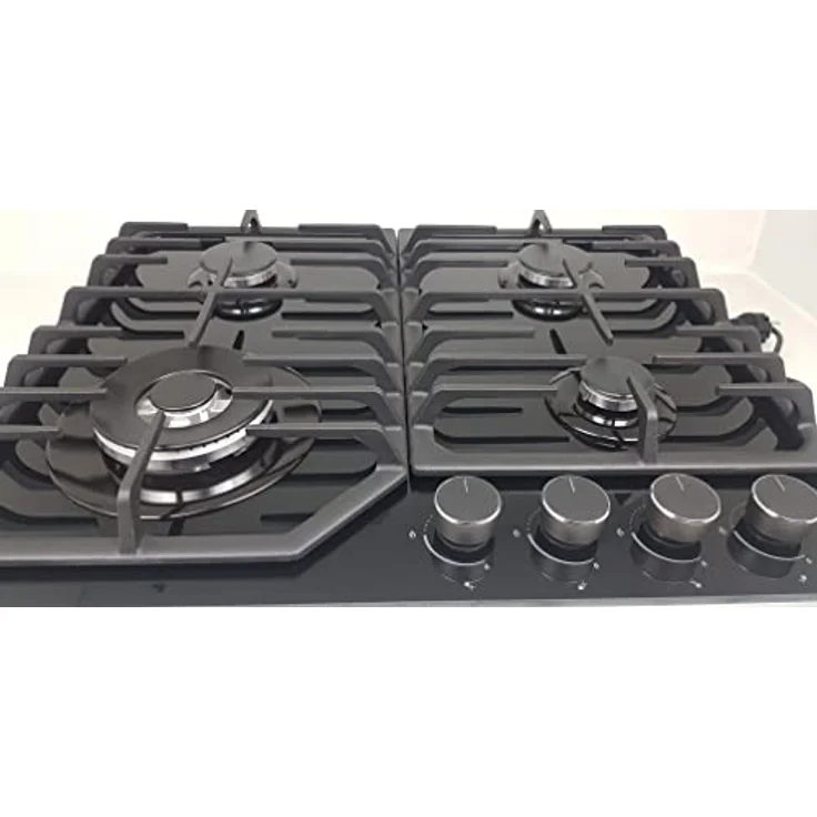 Gasline Gas-Kochfeld GAG60GLWG, 4 flammig, 3,8kW Wok Brenner, autark, Glaskeramik, Schwarz – Bild 3