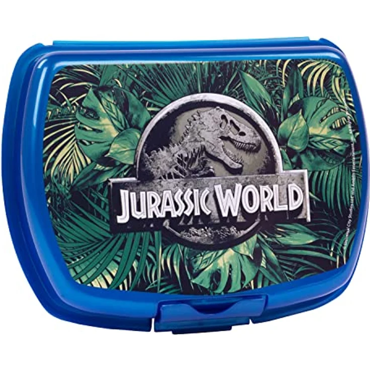 Jurassic World - Brotdose für Kinder mit Dinosaurier-Motiv, Lunch-Box aus Kunststoff mit einem Fach und Clip-Verschluss, ideal für das Pausenbrot in der Schule – Bild 1