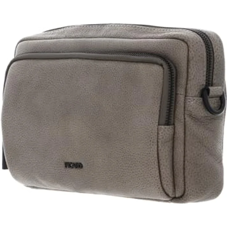 Picard Casual Umhängetasche, genarbtes Rindleder, grau, 25 x 8 x 16 cm – Bild 2
