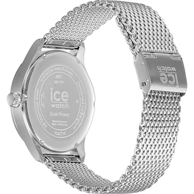ice-watch Solaruhr ICE steel - Medium - SOLAR 3H 023794, Armbanduhr, Herrenuhr, Edelstahlarmband, bis 10 bar wasserdicht – Bild 4