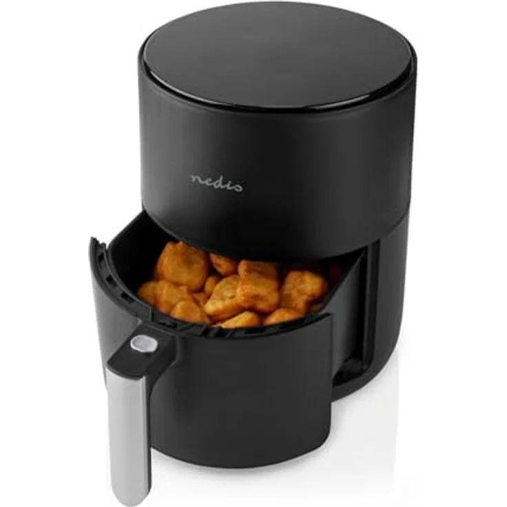 Nedis Heißluft Friteuse | 3 l | Timer: 60 min | Anzahl voreingestellter Programme: 8 | Digital | Schwarz – Bild 3